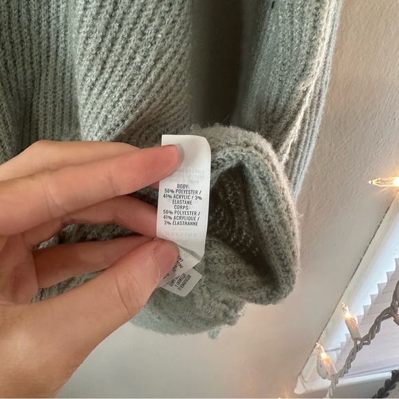 Offline Aerie Green Twist Front Knit Sweater Medium - Picture 6 of 7